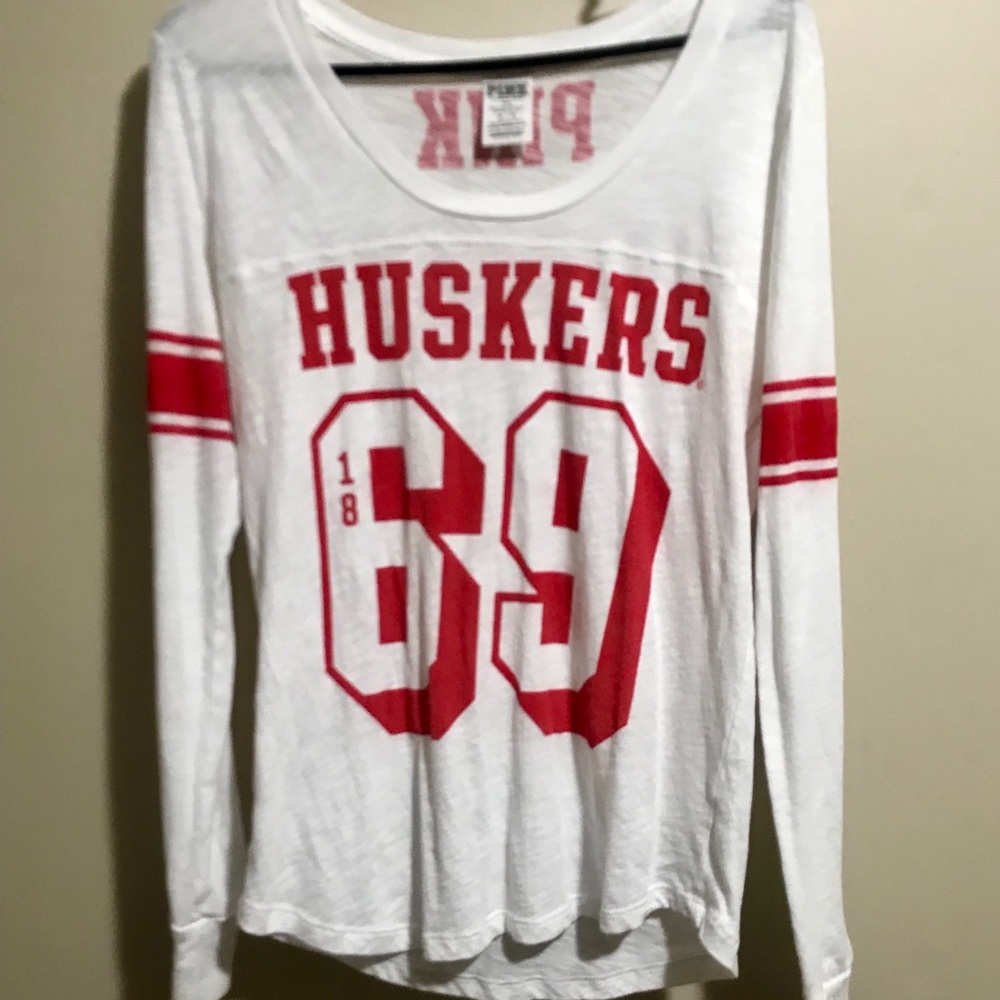 PINK Nebraska Cornhusker long sleeved top